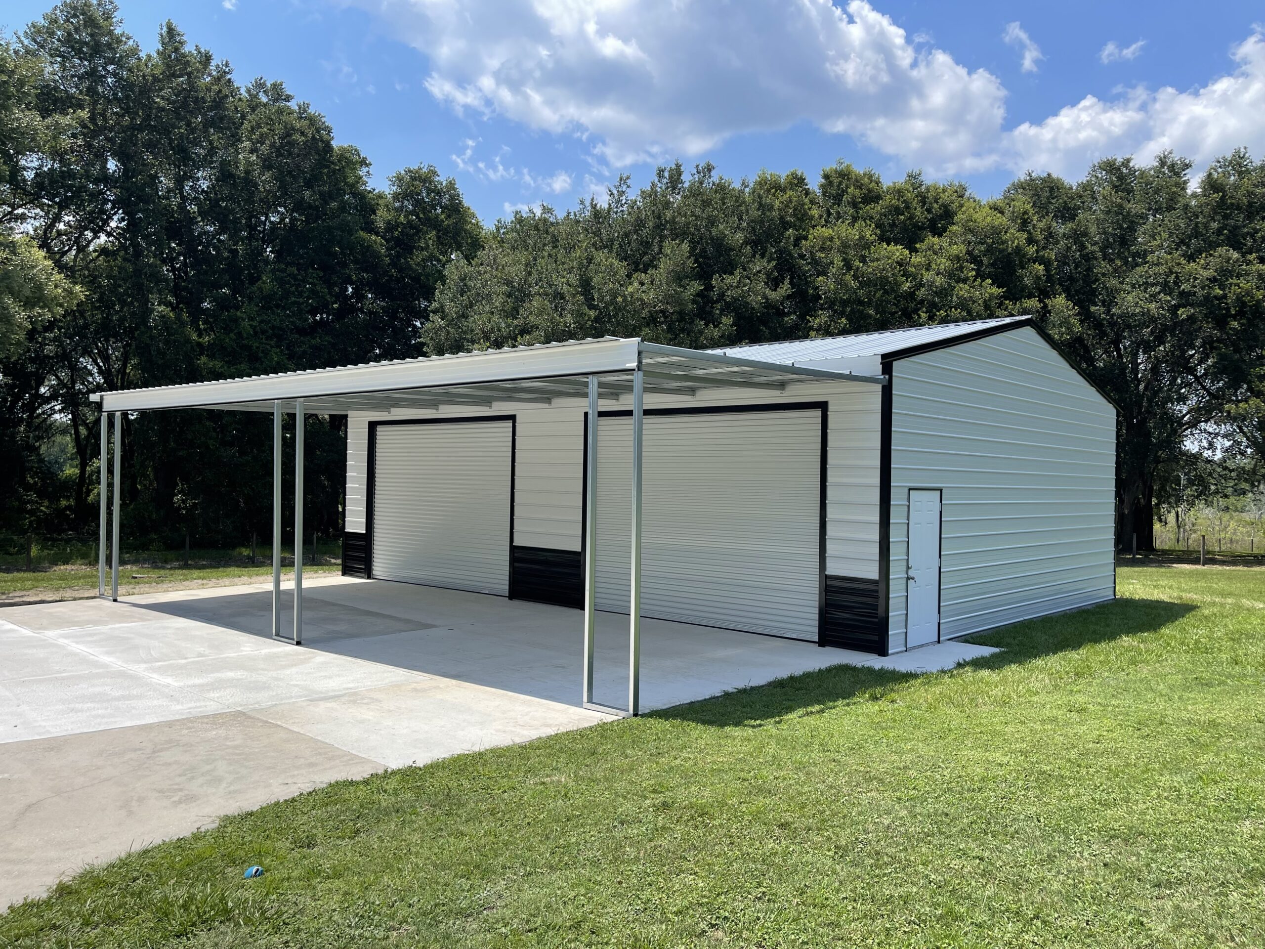 Lean to Metal Garage Metal Building